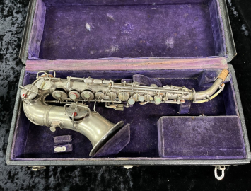 Original Silver CG Conn New Wonder Curved Soprano Sax to High F - Serial # 45784